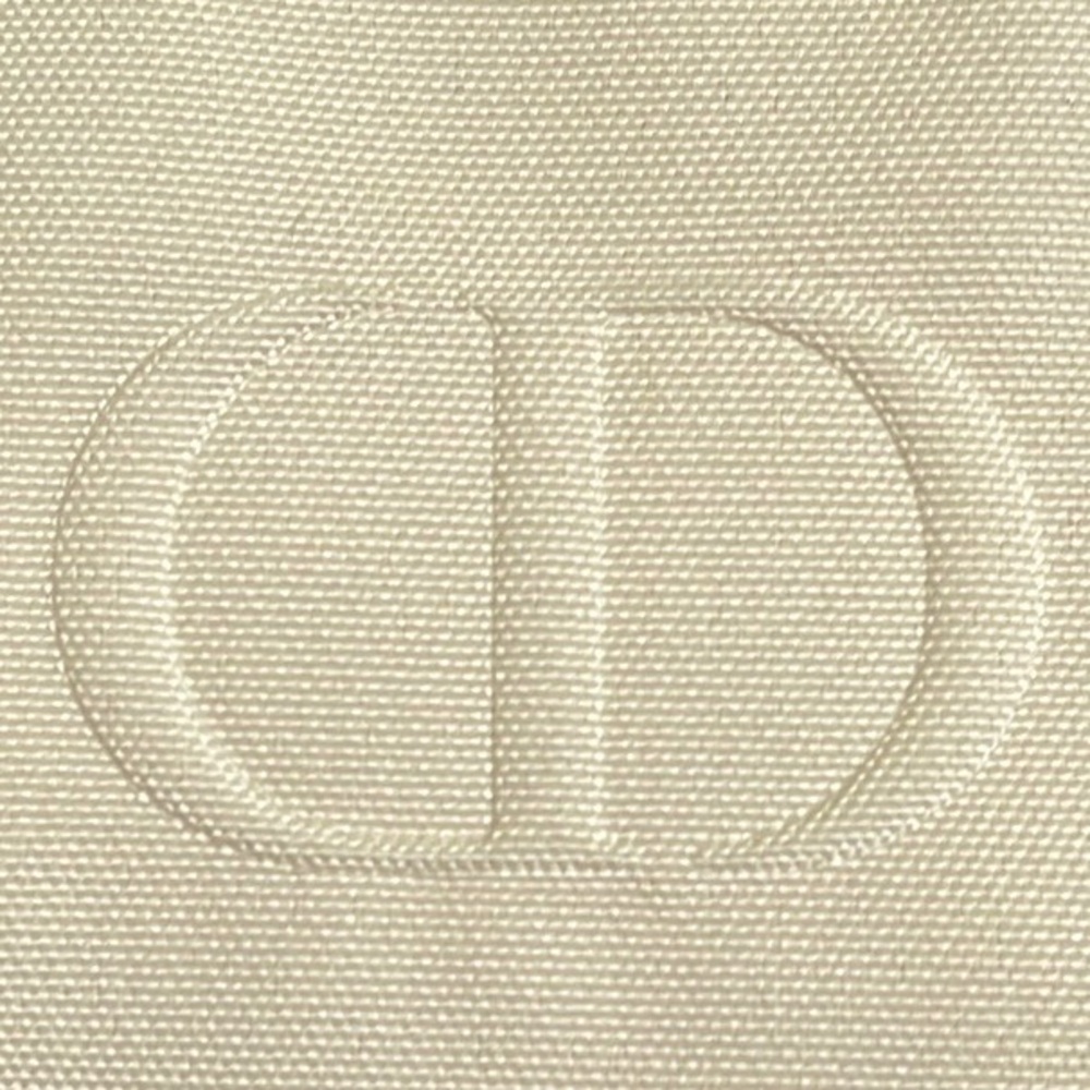 Dior CD Logo Expandable Canvas Clutch Makeup Pouch Cosmetic Bag Beige NWOT - Picture 4 of 14